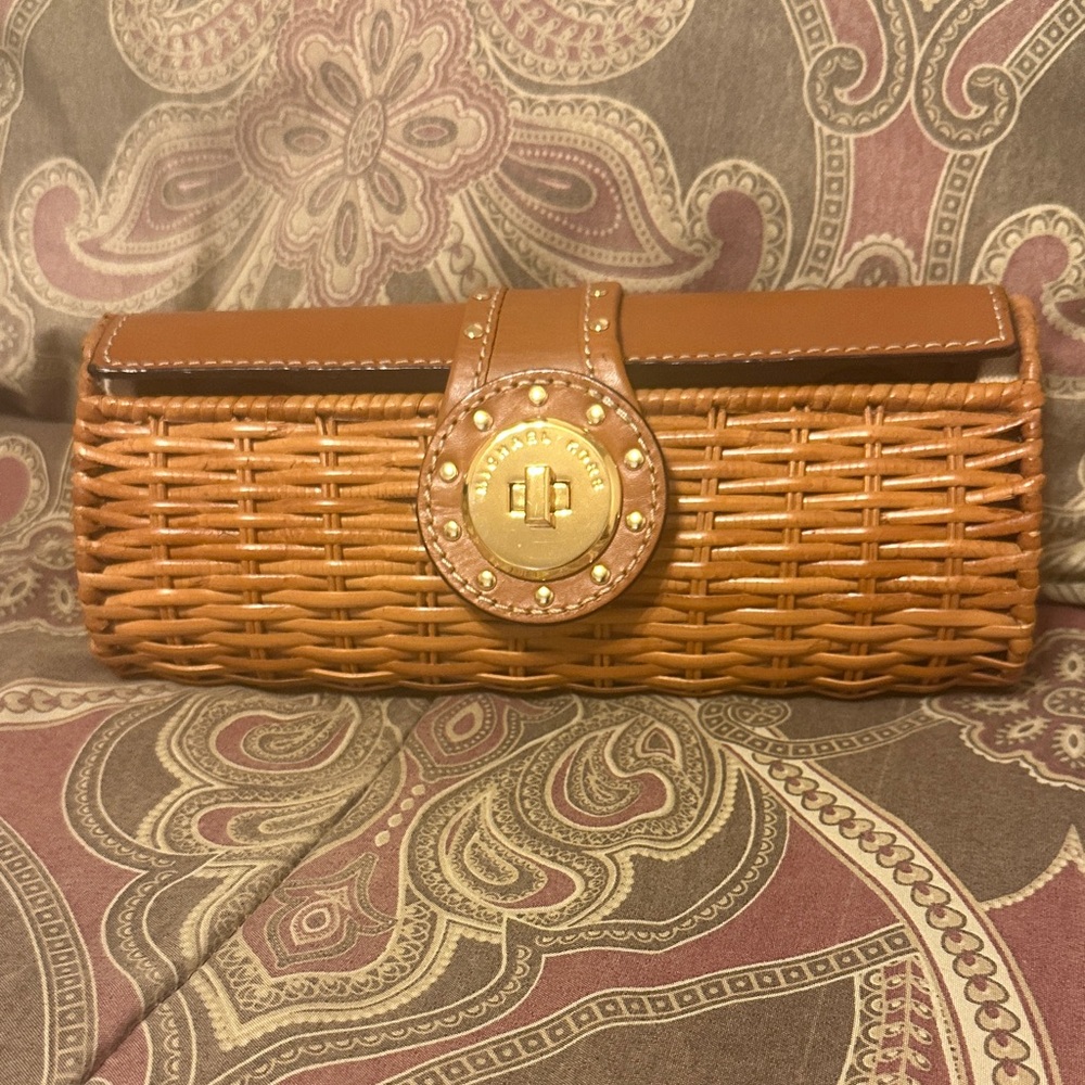 Michael Kors Tan Woven Clutch